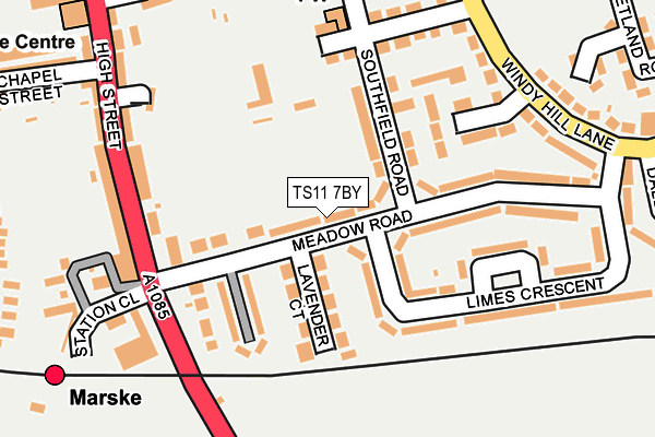 TS11 7BY map - OS OpenMap – Local (Ordnance Survey)