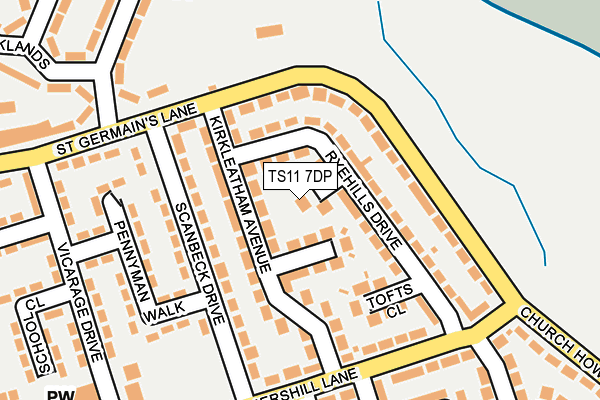 TS11 7DP map - OS OpenMap – Local (Ordnance Survey)