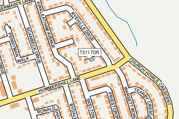 TS11 7DR map - OS OpenMap – Local (Ordnance Survey)