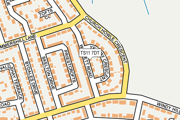 TS11 7DT map - OS OpenMap – Local (Ordnance Survey)