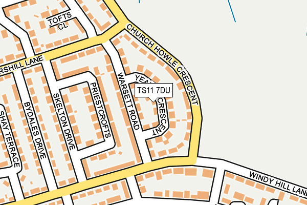TS11 7DU map - OS OpenMap – Local (Ordnance Survey)
