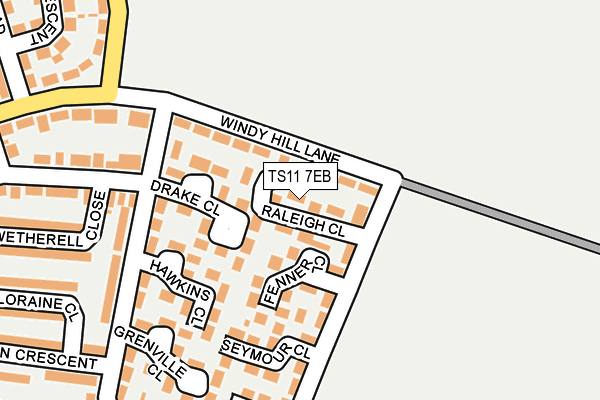 TS11 7EB map - OS OpenMap – Local (Ordnance Survey)