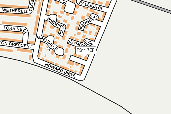 TS11 7EF map - OS OpenMap – Local (Ordnance Survey)