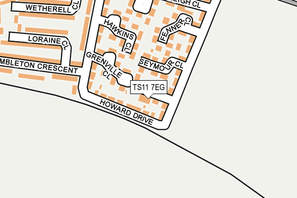 TS11 7EG map - OS OpenMap – Local (Ordnance Survey)