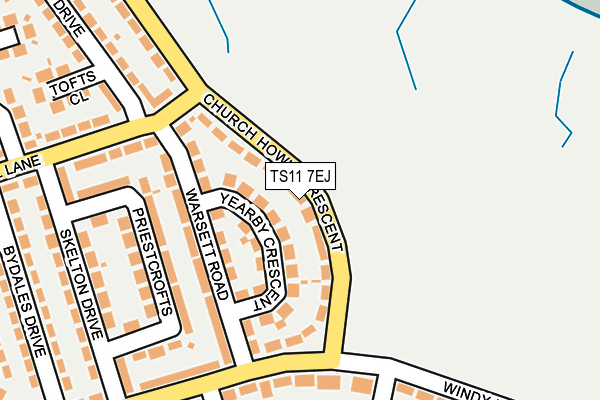 TS11 7EJ map - OS OpenMap – Local (Ordnance Survey)