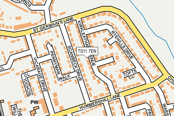 TS11 7EN map - OS OpenMap – Local (Ordnance Survey)