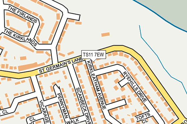 TS11 7EW map - OS OpenMap – Local (Ordnance Survey)