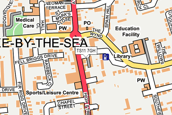 TS11 7GH map - OS OpenMap – Local (Ordnance Survey)