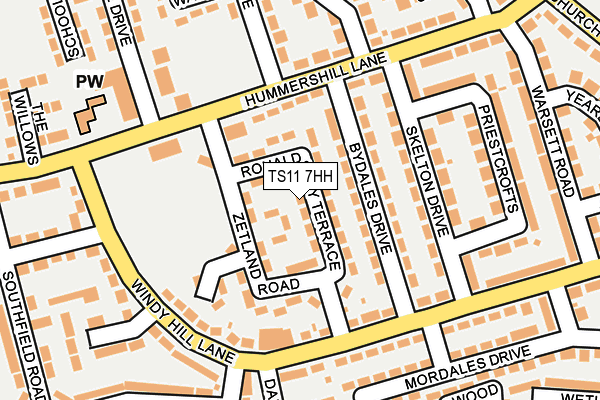 TS11 7HH map - OS OpenMap – Local (Ordnance Survey)