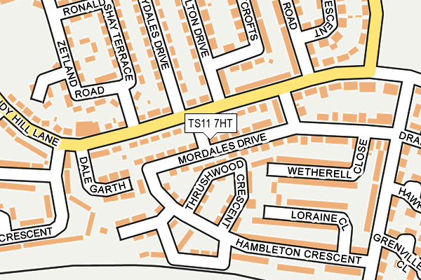 TS11 7HT map - OS OpenMap – Local (Ordnance Survey)