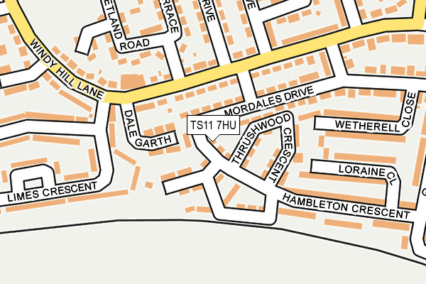 TS11 7HU map - OS OpenMap – Local (Ordnance Survey)