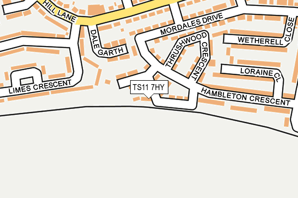 TS11 7HY map - OS OpenMap – Local (Ordnance Survey)