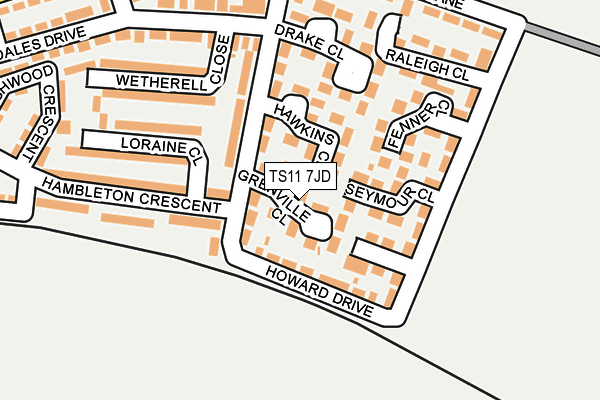 TS11 7JD map - OS OpenMap – Local (Ordnance Survey)