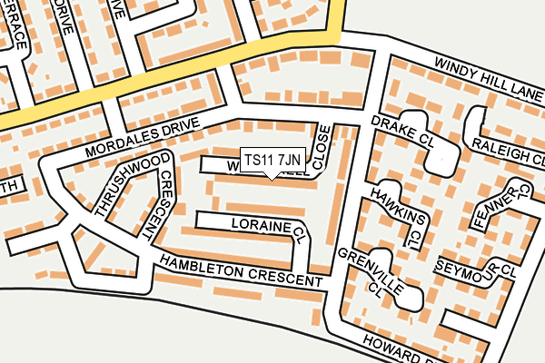 TS11 7JN map - OS OpenMap – Local (Ordnance Survey)