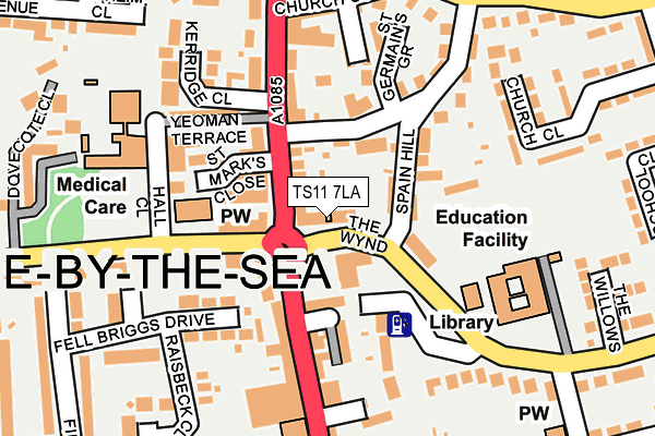 TS11 7LA map - OS OpenMap – Local (Ordnance Survey)