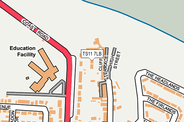 TS11 7LB map - OS OpenMap – Local (Ordnance Survey)