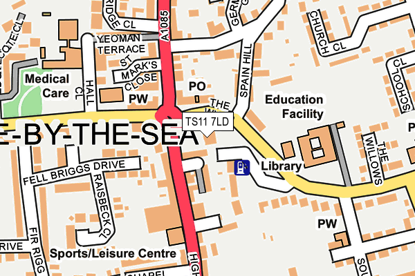 TS11 7LD map - OS OpenMap – Local (Ordnance Survey)