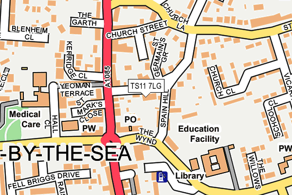 TS11 7LG map - OS OpenMap – Local (Ordnance Survey)