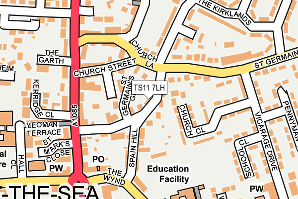 TS11 7LH map - OS OpenMap – Local (Ordnance Survey)