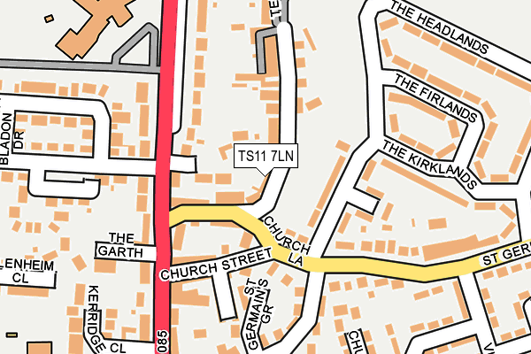 TS11 7LN map - OS OpenMap – Local (Ordnance Survey)