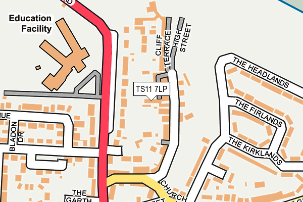 TS11 7LP map - OS OpenMap – Local (Ordnance Survey)