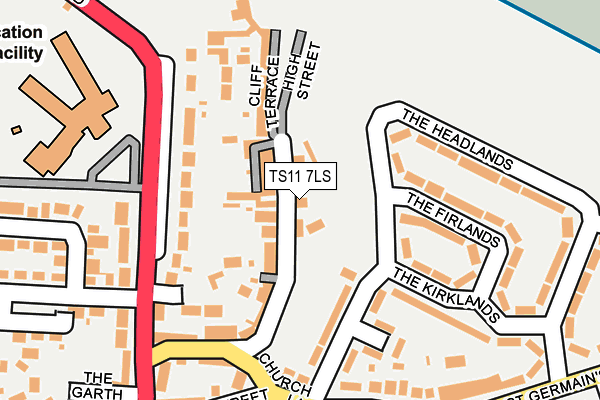 TS11 7LS map - OS OpenMap – Local (Ordnance Survey)