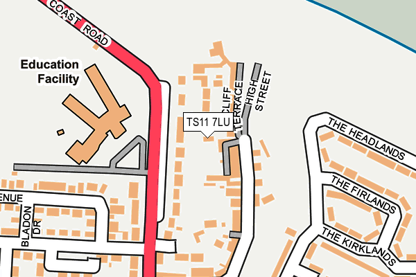 TS11 7LU map - OS OpenMap – Local (Ordnance Survey)