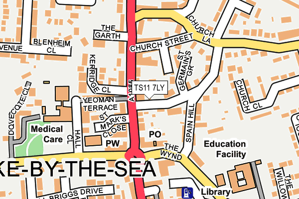 TS11 7LY map - OS OpenMap – Local (Ordnance Survey)