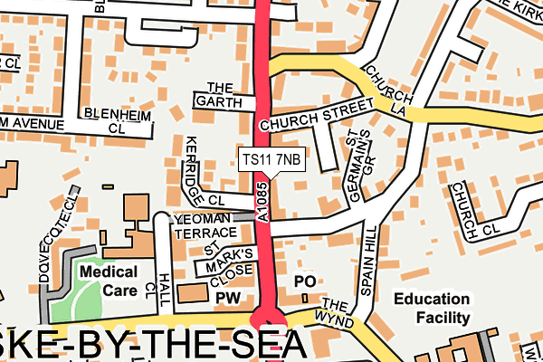 TS11 7NB map - OS OpenMap – Local (Ordnance Survey)