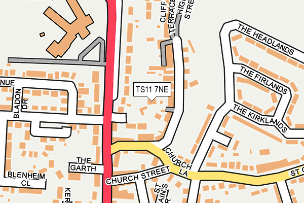 TS11 7NE map - OS OpenMap – Local (Ordnance Survey)