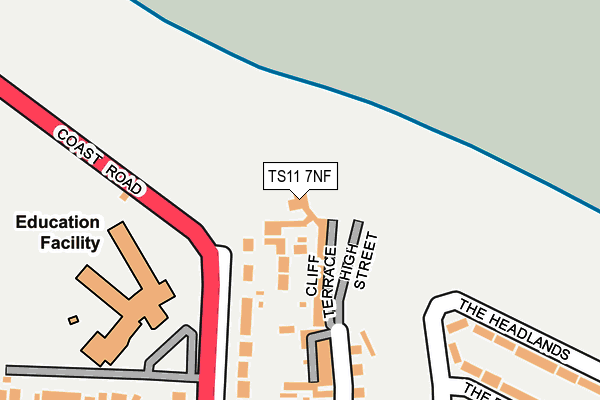 TS11 7NF map - OS OpenMap – Local (Ordnance Survey)