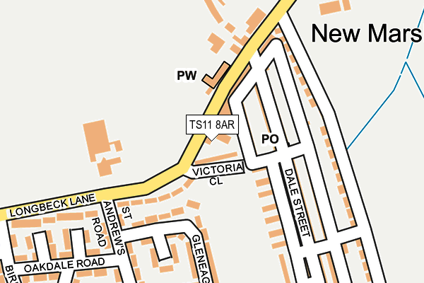 TS11 8AR map - OS OpenMap – Local (Ordnance Survey)