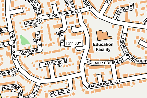 TS11 8BY map - OS OpenMap – Local (Ordnance Survey)