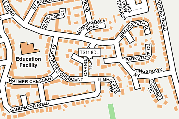 TS11 8DL map - OS OpenMap – Local (Ordnance Survey)