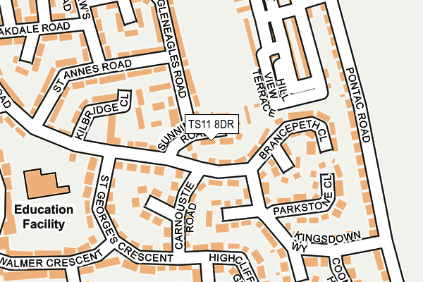 TS11 8DR map - OS OpenMap – Local (Ordnance Survey)