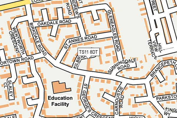 TS11 8DT map - OS OpenMap – Local (Ordnance Survey)