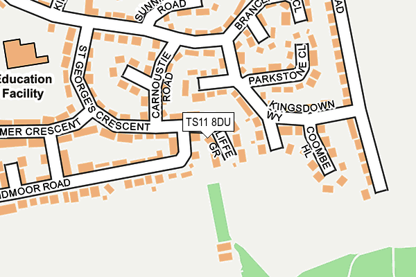 TS11 8DU map - OS OpenMap – Local (Ordnance Survey)