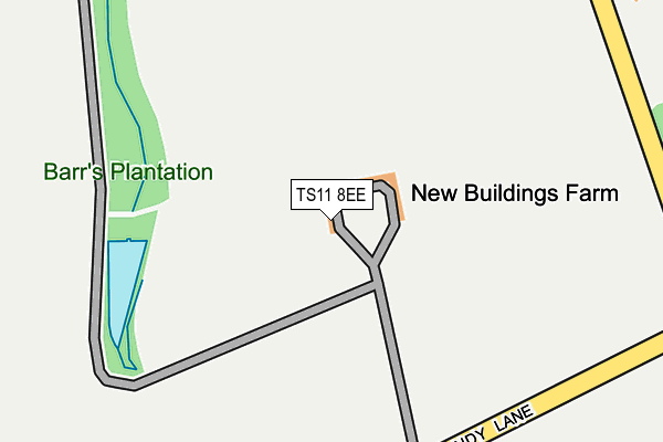 TS11 8EE map - OS OpenMap – Local (Ordnance Survey)