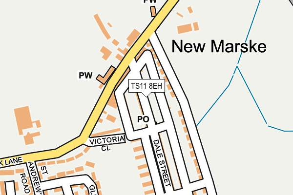 TS11 8EH map - OS OpenMap – Local (Ordnance Survey)