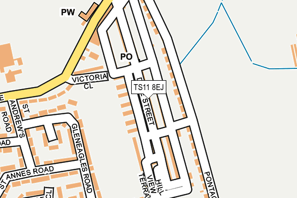 TS11 8EJ map - OS OpenMap – Local (Ordnance Survey)