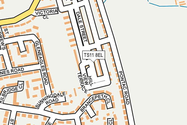 TS11 8EL map - OS OpenMap – Local (Ordnance Survey)