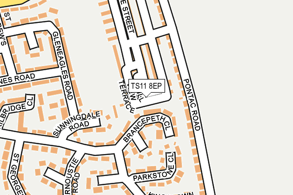 TS11 8EP map - OS OpenMap – Local (Ordnance Survey)