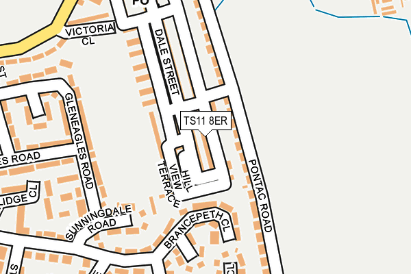 TS11 8ER map - OS OpenMap – Local (Ordnance Survey)