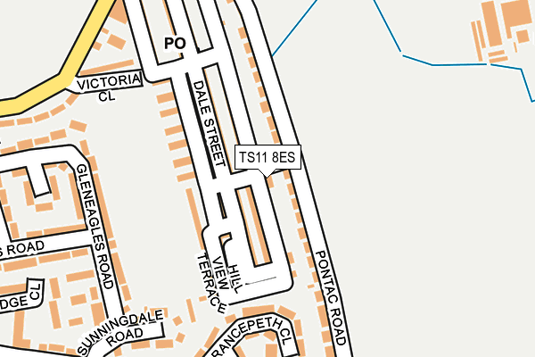 TS11 8ES map - OS OpenMap – Local (Ordnance Survey)