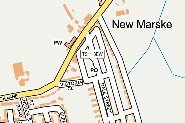 TS11 8EW map - OS OpenMap – Local (Ordnance Survey)