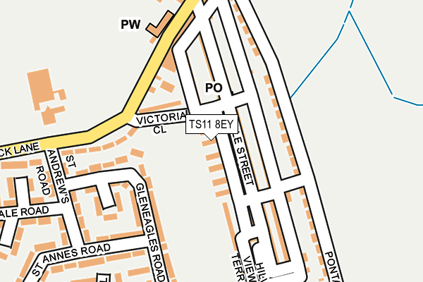 TS11 8EY map - OS OpenMap – Local (Ordnance Survey)