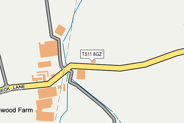 TS11 8GZ map - OS OpenMap – Local (Ordnance Survey)