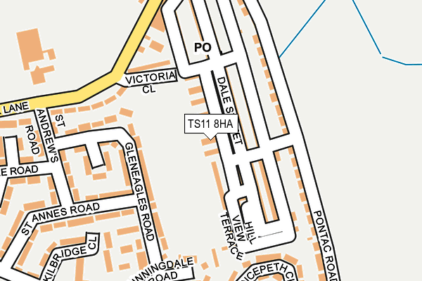 TS11 8HA map - OS OpenMap – Local (Ordnance Survey)