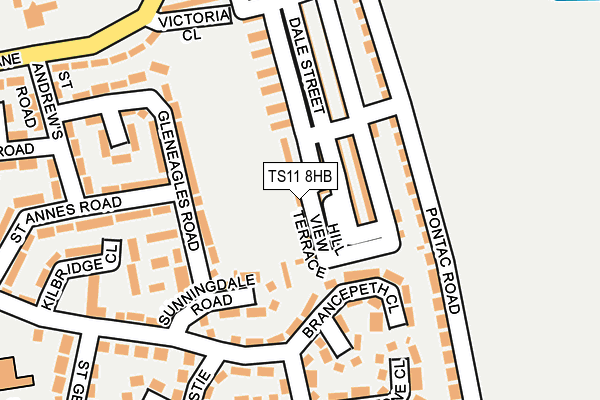 TS11 8HB map - OS OpenMap – Local (Ordnance Survey)