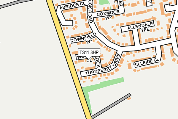 TS11 8HP map - OS OpenMap – Local (Ordnance Survey)